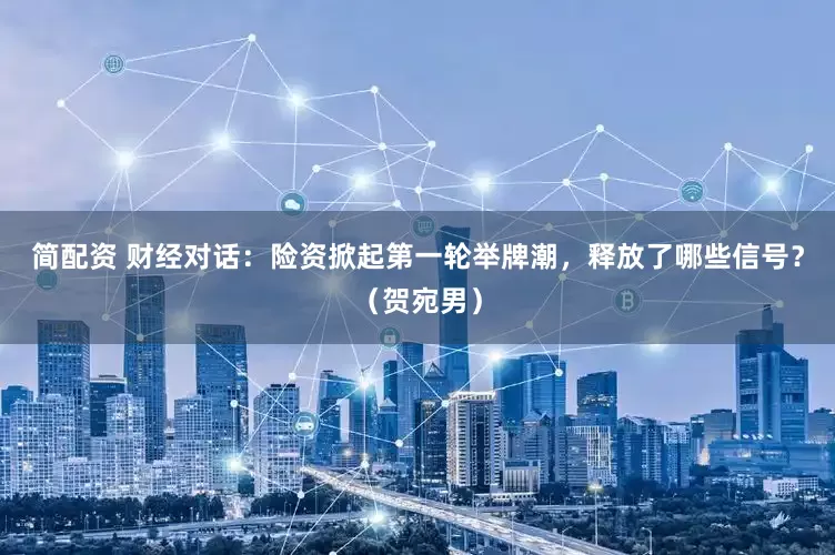 简配资 财经对话:险资掀起第一轮举牌潮,释放了哪些信号?(贺宛男)