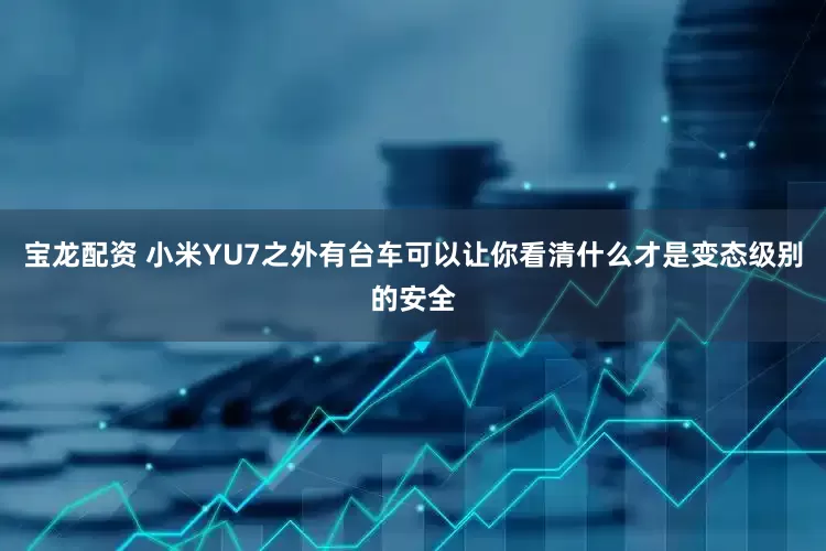 宝龙配资 小米YU7之外有台车可以让你看清什么才是变态级别的安全